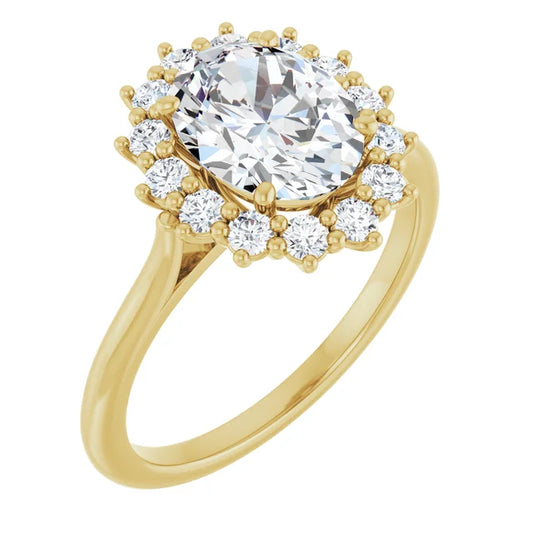 Yellow Gold Oval Engagement Ring