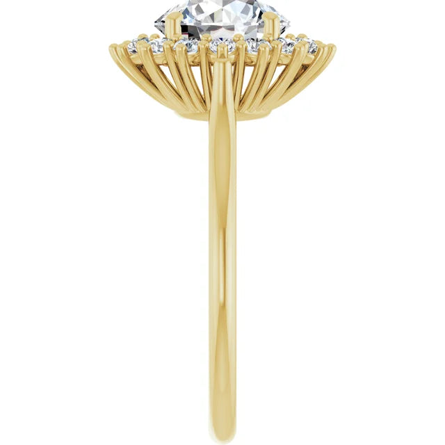 Rose Gold Round Engagement Ring