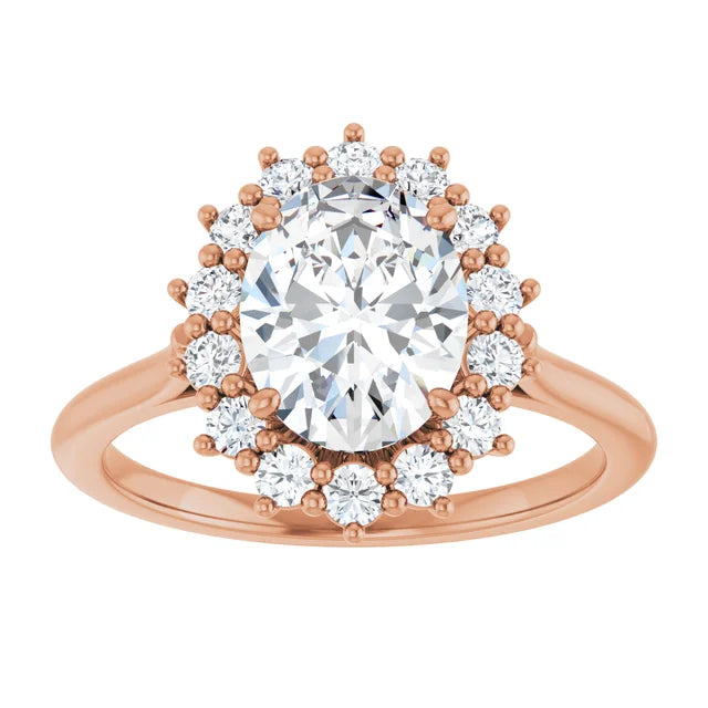 White Gold Oval Engagement Ring