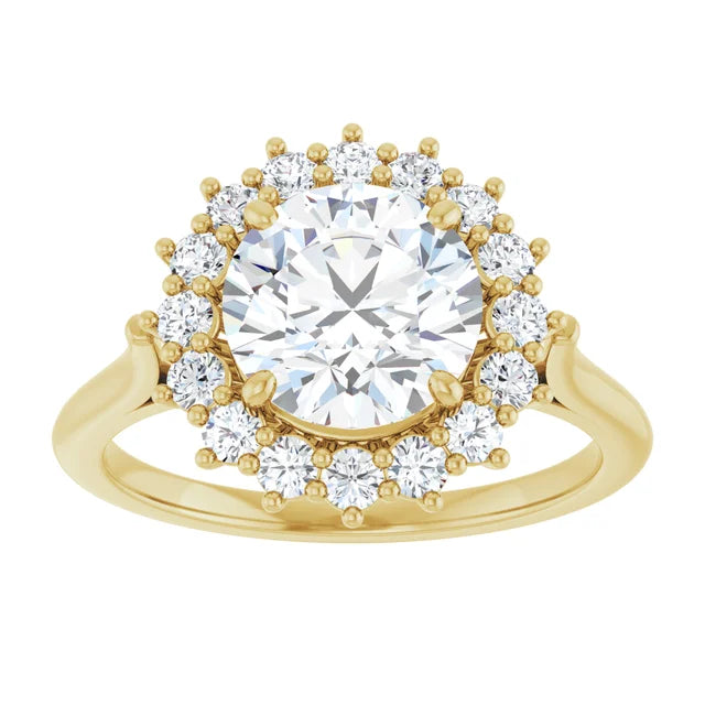 Yellow Gold Round Engagement Ring