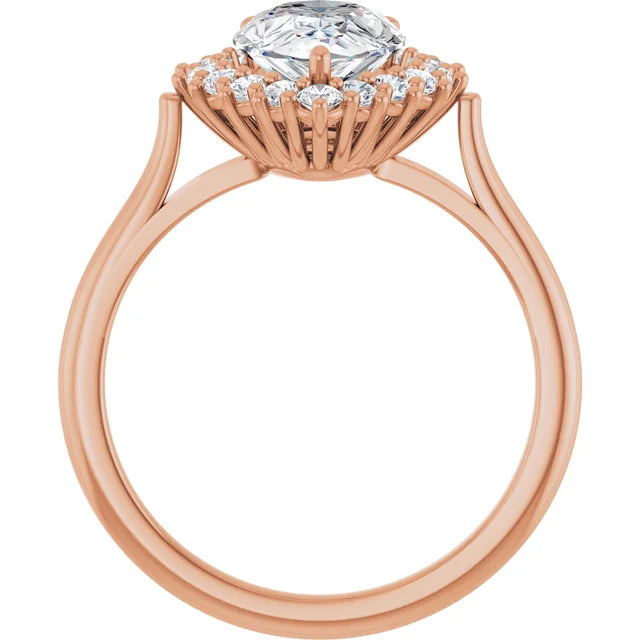 Rose Gold Pear Engagement Ring