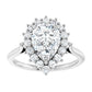 White Gold Pear Engagement Ring