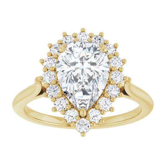 Yellow Gold Pear Engagement Ring