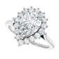 White Gold Pear Engagement Ring