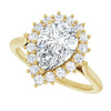 Yellow Gold Pear Engagement Ring