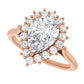 Rose Gold Pear Engagement Ring