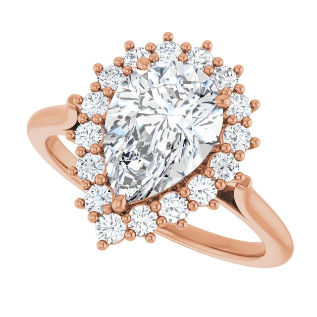 Rose Gold Pear Engagement Ring