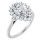 White Gold Pear Engagement Ring