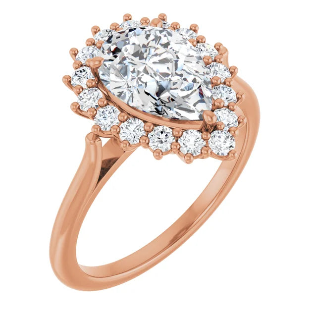 Rose Gold Pear Engagement Ring