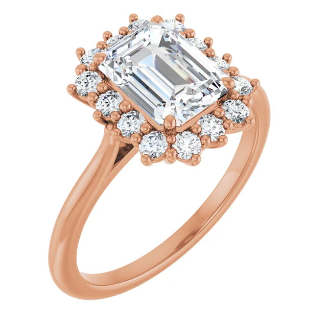 Rose Gold Emerald Engagement Ring