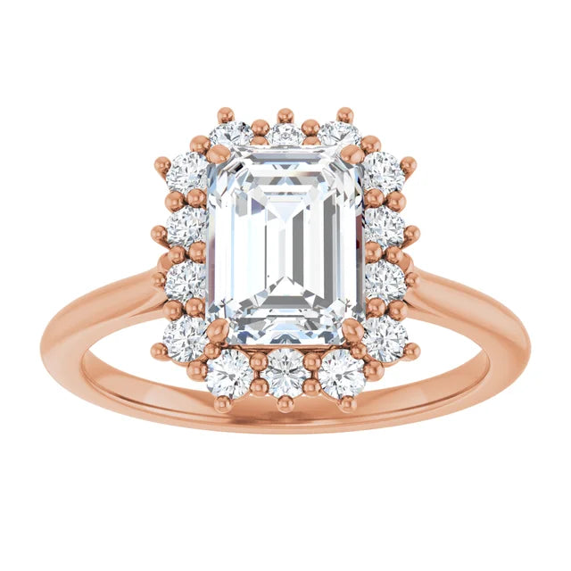 Rose Gold Emerald Engagement Ring