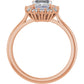 Rose Gold Emerald Engagement Ring