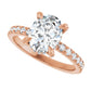 Rose Gold Oval Engagement Ring With Hidden Halo
