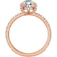 Rose Gold Pear Cut Engagement Ring With Hidden Halo