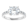 White Gold Oval Engagement Ring