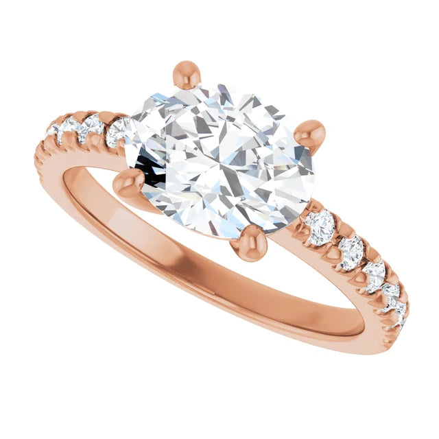 Rose Gold Oval Engagement Ring