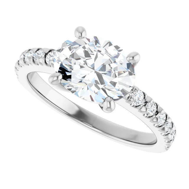 White Gold Oval Engagement Ring