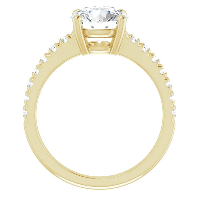 Yellow Gold Round Engagement Ring