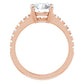 Rose Gold Round Engagement Ring