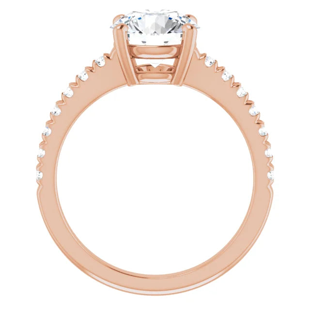 Rose Gold Round Engagement Ring