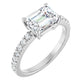 White Gold Emerald Engagement Ring