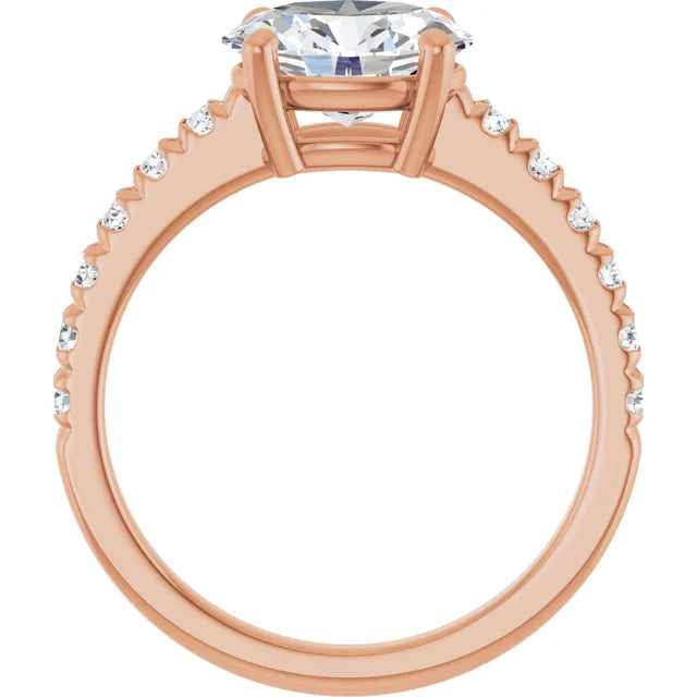 Rose Gold Oval Engagement Ring