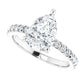 White Gold Pear Engagement Ring