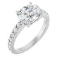 White Gold Oval Engagement Ring