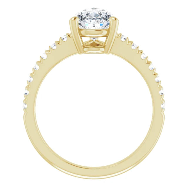 Yellow Gold Pear Engagement Ring