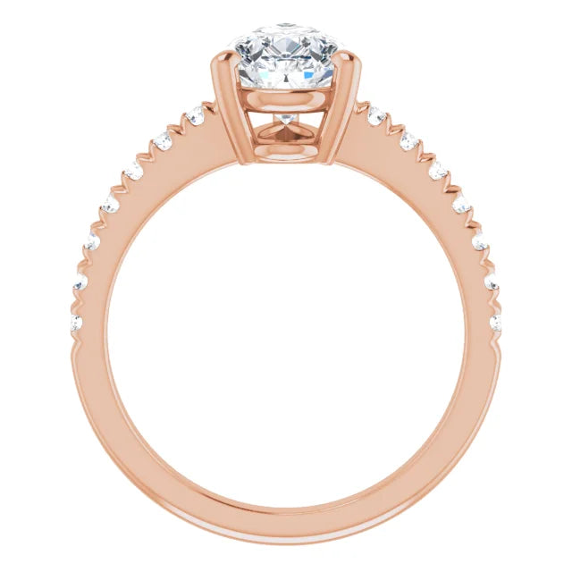 Rose Gold Pear Engagement Ring