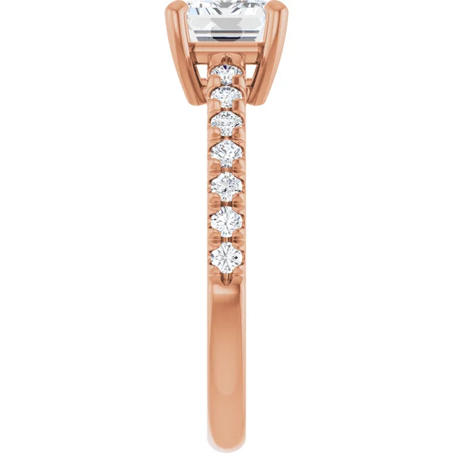 Rose Gold Emerald Engagement Ring