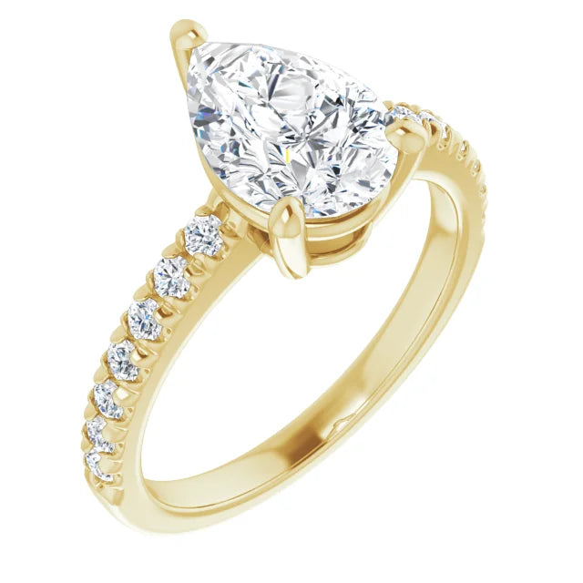 Yellow Gold Pear Engagement Ring