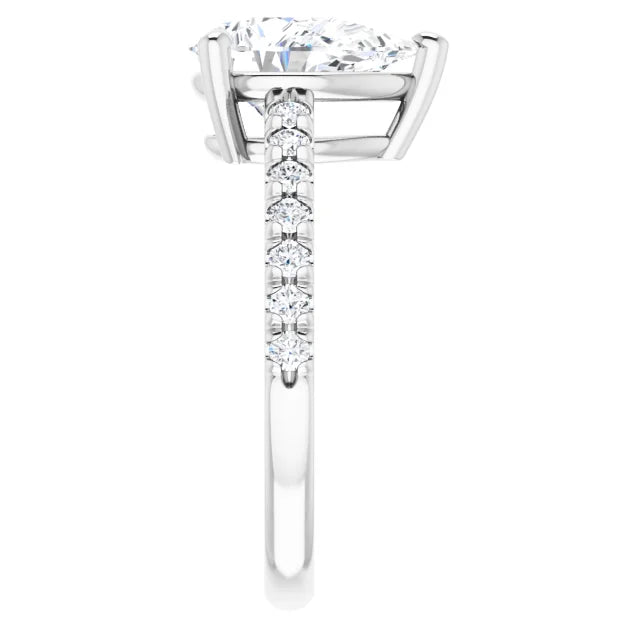 White Gold Pear Engagement Ring