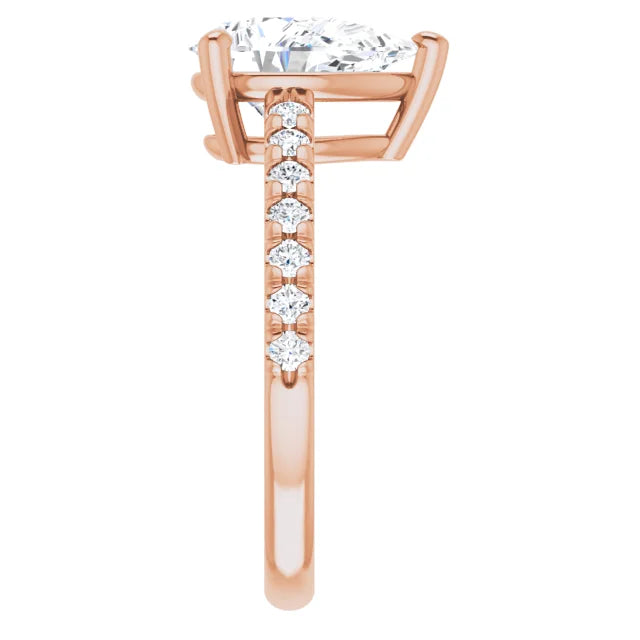 Rose Gold Pear Engagement Ring