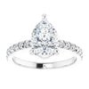 White Gold Pear Engagement Ring