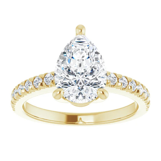 Yellow Gold Pear Engagement Ring
