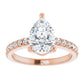 Rose Gold Pear Engagement Ring
