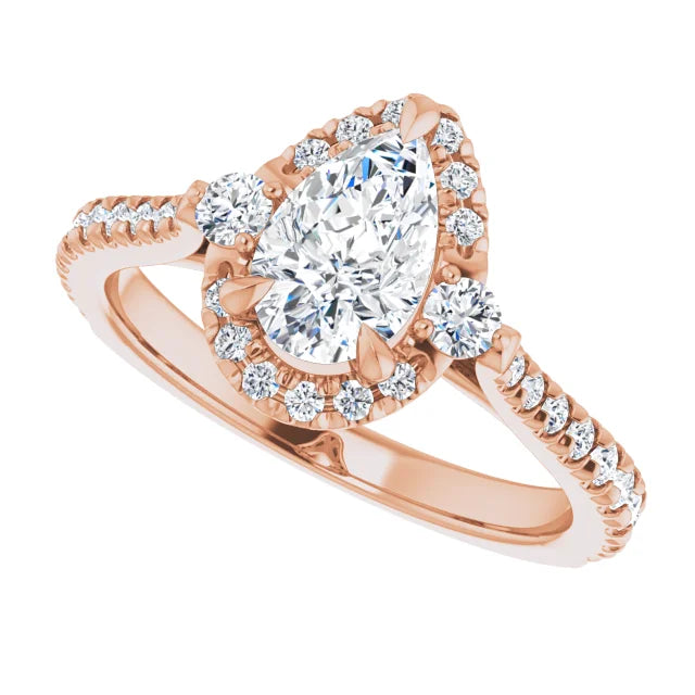 Rose Gold Emerald Engagement Ring
