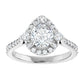 White Gold Pear Engagement Ring