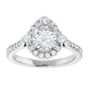 White Gold Pear Engagement Ring