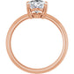 Rose Gold Oval Solitaire Engagement Ring