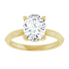 Yellow Gold Oval Solitaire Engagement Ring