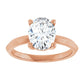 Rose Gold Oval Solitaire Engagement Ring