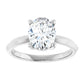 White Gold Oval Solitaire Engagement Ring