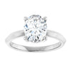 White Gold Oval Solitaire Engagement Ring