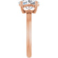 Rose Gold Oval Solitaire Engagement Ring