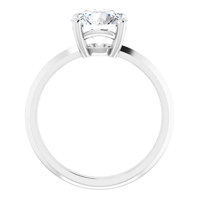White Gold Round Solitaire Engagement Ring