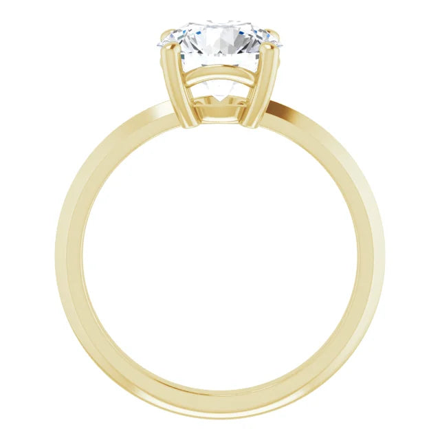 Yellow Gold Round Solitaire Engagement Ring