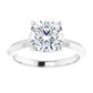 White Gold Round Solitaire Engagement Ring
