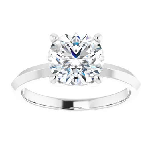 White Gold Round Solitaire Engagement Ring